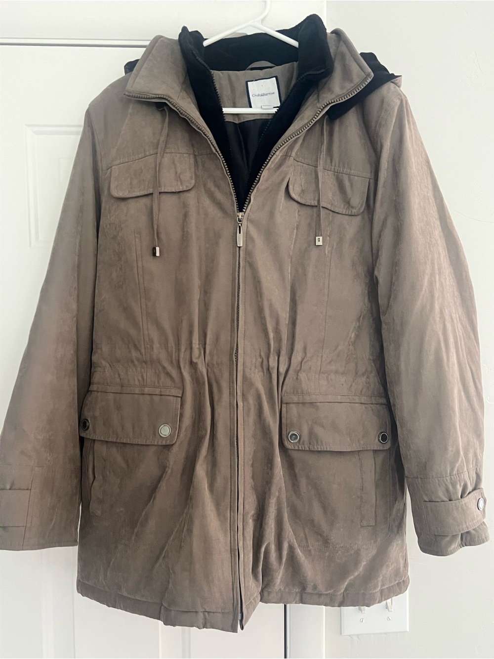 croft & barrow Taupe Field Jacket with Hood
